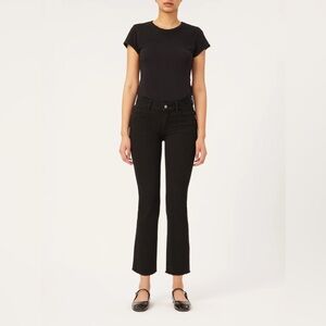 DL1961 Mara Straight Mid Rise Instasculpt Ankle Jeans
Black Peached Raw